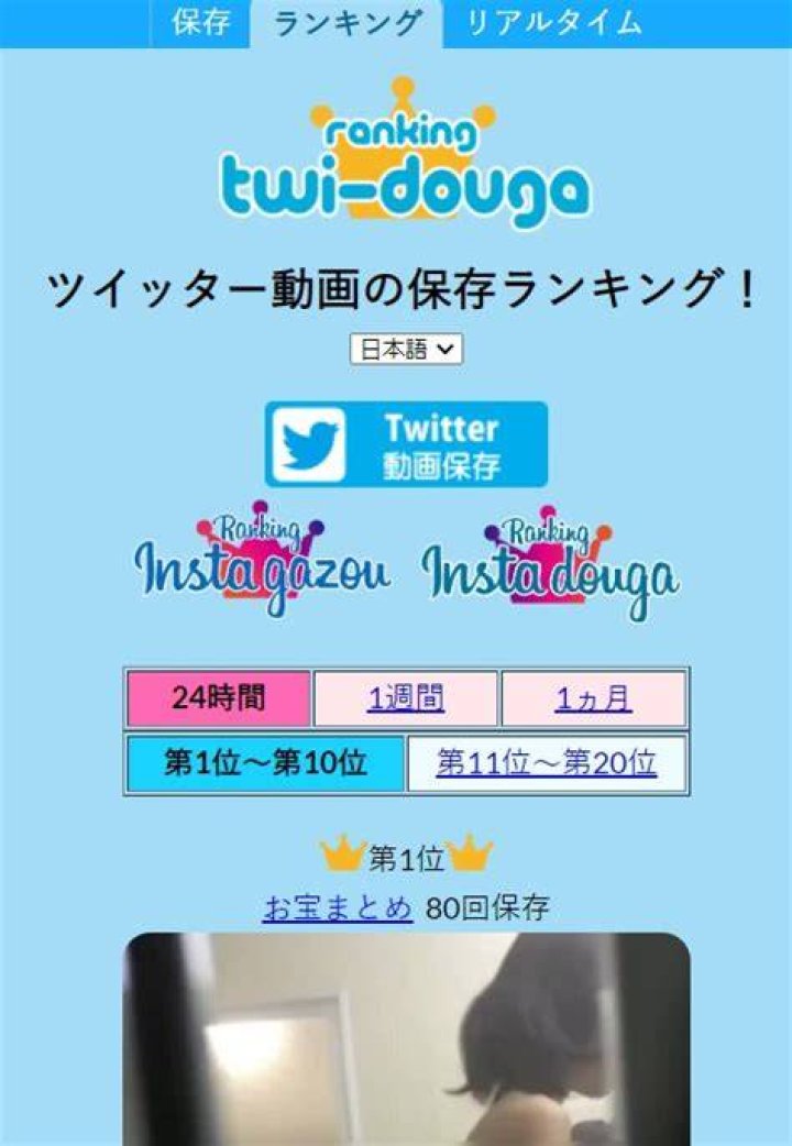 ツイッター動画保存ランキングななの関連画像