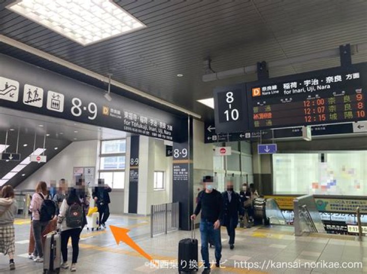 京都駅から向島駅までの所要時間と乗り換えイメージ